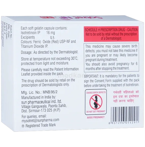 sotret nf 16mg capsule 10's